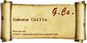 Gabona Csilla névjegykártya